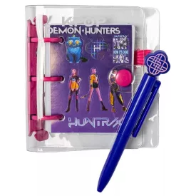   K-pop Démonvadászok Purple mini notesz tollal és matricákkal