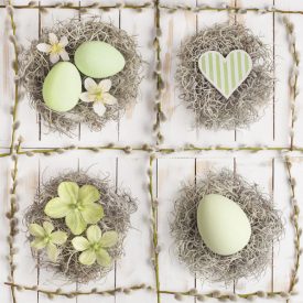 Húsvét Pastel Collage szalvéta 20 db-os 33x33 cm