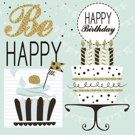 Happy Birthday Mint szalvéta 20 db-os 33x33 cm