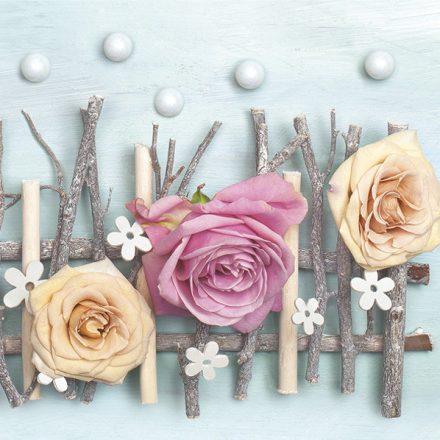 Rózsa Pastel Composition szalvéta 20 db-os 33x33 cm