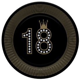   Happy Birthday 18 Hollywood Style papírtányér 8 db-os 18 cm