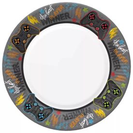 Gamer Joystick papírtányér 8 db-os 22,7 cm