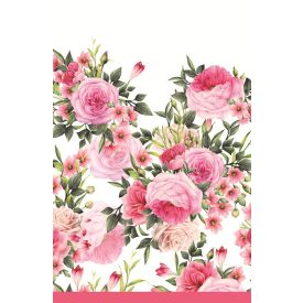 Rózsa Twigs with Leaves papír asztalterítő 120x180 cm