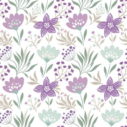 Virág Violet and Mint szalvéta 20 db-os 33x33 cm