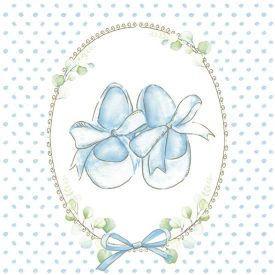 Babaváró Baby Slippers Blue szalvéta 20 db-os 33x33 cm