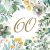 Happy Birthday 60 Floral Frame szalvéta 20 db-os 33x33 cm
