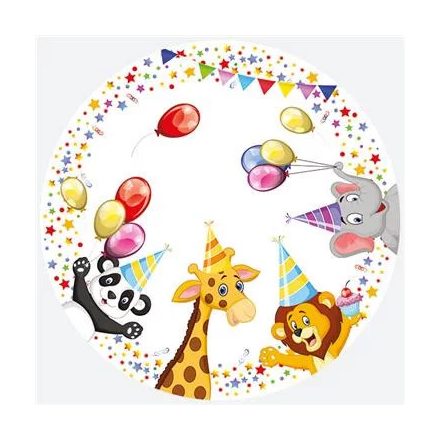 Happy Birthday Star papírtányér 8 db-os 22,7 cm