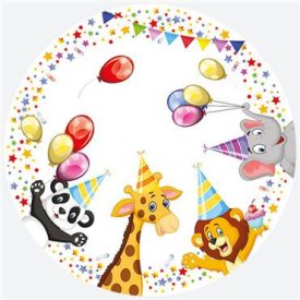 Happy Birthday Star papírtányér 8 db-os 18 cm