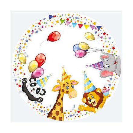 Happy Birthday Star papírtányér 8 db-os 18 cm