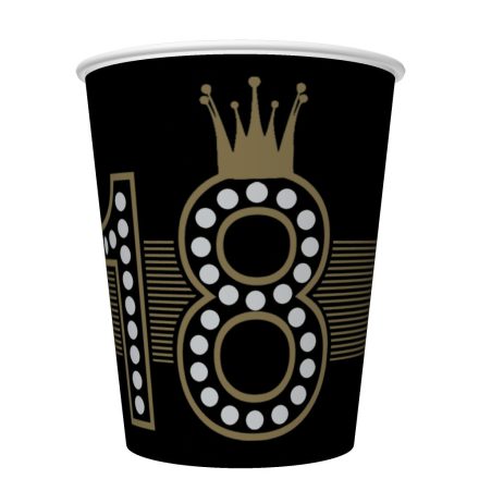 Happy Birthday 18 Hollywood Style papír pohár 8 db-os 250 ml