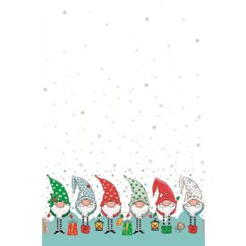 Karácsony Funny Gnomes papír asztalterítő 120x180 cm