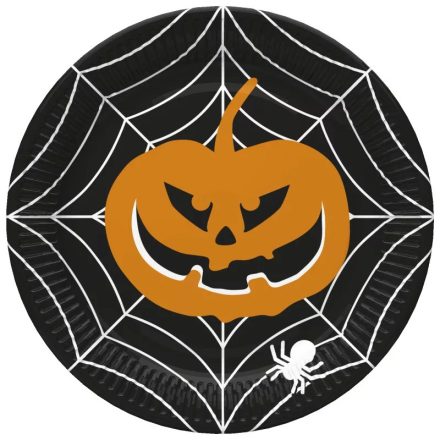 Halloween Scary Black papírtányér 8 db-os 22,7 cm