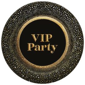 Party Gold VIP papírtányér 8 db-os 18 cm