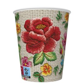 Hímzés Embroidery Folk papír pohár 8 db-os 250 ml