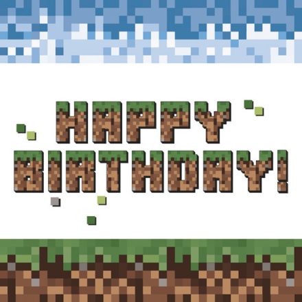 Happy Birthday Pixel Block szalvéta 20 db-os 33x33 cm