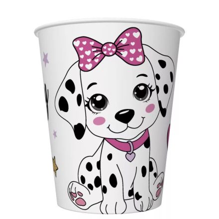 Állatos Charming Puppy papír pohár 8 db-os 250 ml