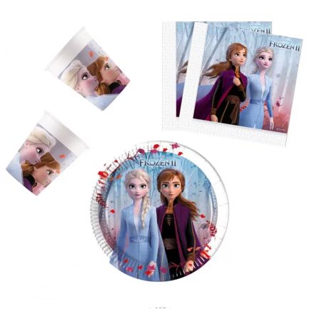 Disney Frozen Leaf, Jégvarázs party szett 36 db-os 20 cm-es tányérral