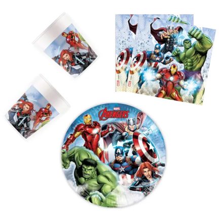 Avengers Infinity Stones, Bosszúállók party szett 36 db-os 23 cm-es tányérral