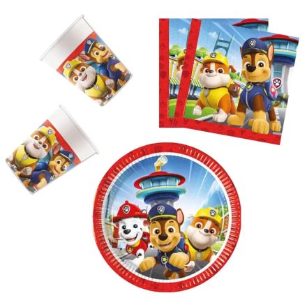 Paw Patrol Rescue Heroes, Mancs Őrjárat party szett 36 db-os 20 cm-es tányérral