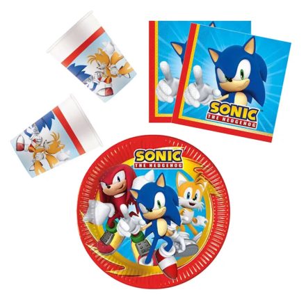 Sonic a sündisznó Sega party szett 36 db-os 23 cm-es tányérral