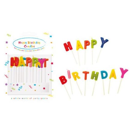 Happy Birthday tortagyertya, gyertya szett