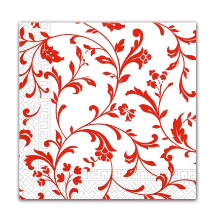 Piros mintás Arabesque Red szalvéta 20 db-os 33x33 cm FSC