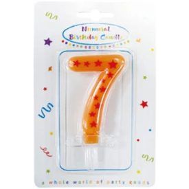 Színes tortagyertya, számgyertya 7-es