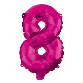 Hot Pink 8-as szám fólia lufi 95 cm