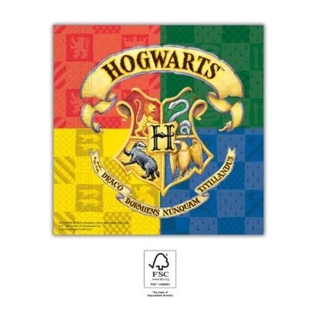 Harry Potter Hogwarts Houses szalvéta 20 db-os 33x33 cm FSC