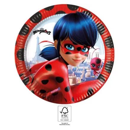 Katicabogár és Fekete macska kalandjai Hero papírtányér 8 db-os 23 cm FSC