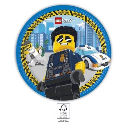 Lego City papírtányér 8 db-os 23 cm FSC