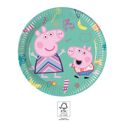 Peppa malac Messy Play papírtányér 8 db-os 20 cm FSC