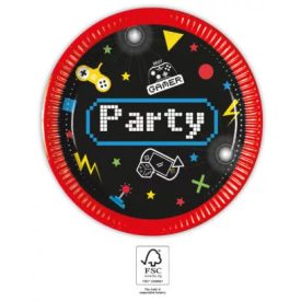 Gaming Party papírtányér 8 db-os 20 cm FSC