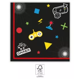 Gaming Party szalvéta 20 db-os 33x33 cm FSC
