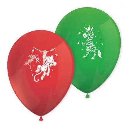 Dzsungel Balloons léggömb, lufi 8 db-os