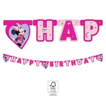 Disney Minnie Junior Happy Birthday felirat FSC 2 m