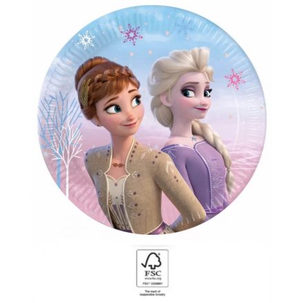 Disney Frozen II Wind Spirit, Disney Jégvarázs papírtányér 8 db-os 20 cm FSC
