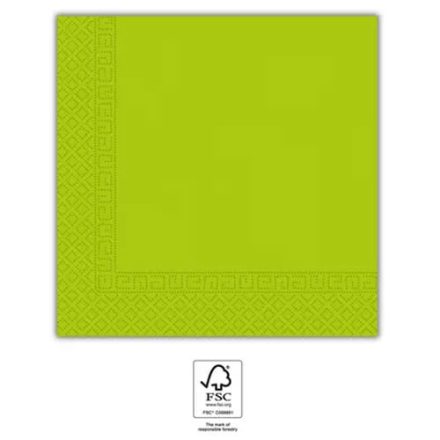 Zöld Unicolour Light Green szalvéta 20 db-os 33x33 cm FSC