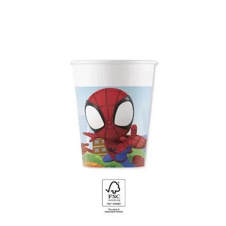 Pókember Spidey papír pohár 8 db-os 200 ml FSC