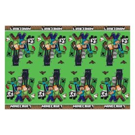 Minecraft Green műanyag asztalterítő 120x180 cm
