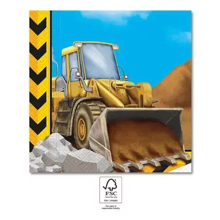 Építkezés Grabber szalvéta 20 db-os 33x33 cm FSC