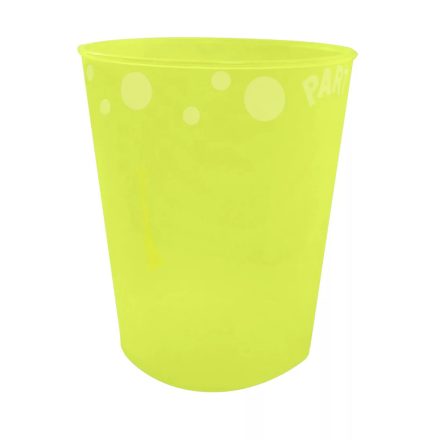 Yellow Fluorescent, Sárga micro prémium műanyag pohár 250 ml