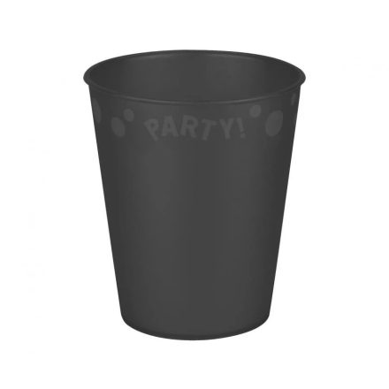 Black, Fekete pohár, műanyag 250 ml