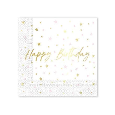 Happy Birthday Candles szalvéta 20 db-os 33x33 cm FSC