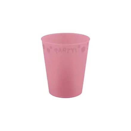 Rózsaszín Pastel Pink micro prémium műanyag pohár 250 ml