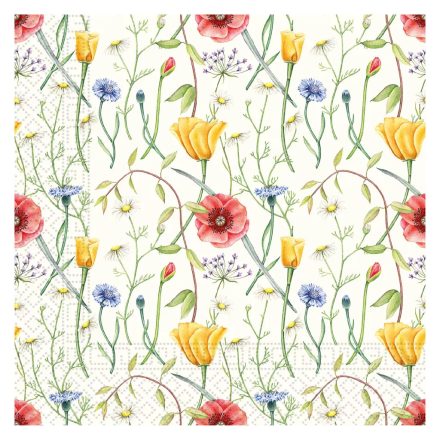 Virágos Wild szalvéta 20 db-os 33x33 cm