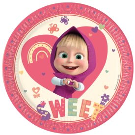   Mása és a medve Sweet Heart papírtányér 8 db-os 23 cm FSC