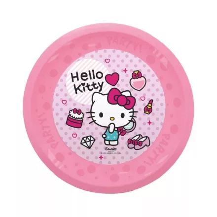 Hello Kitty Fashion micro prémium műanyag lapostányér 4 db-os szett 21 cm