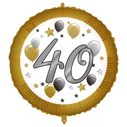 Happy Birthday 40 Milestone fólia lufi 46 cm