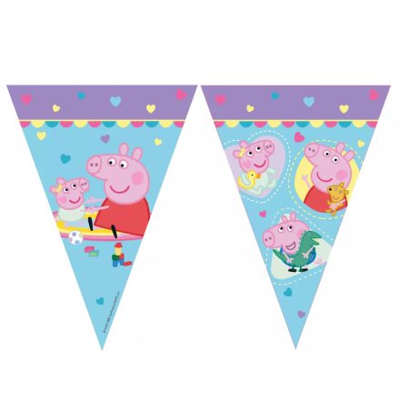 Peppa malac With Love zászlófüzér 2,3 m FSC